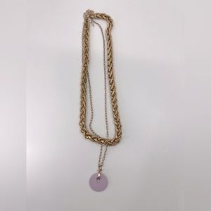 Jewelry Special ⭐️✨ Universal Thread Pastel Purple & Gold Layered Chain Necklace
